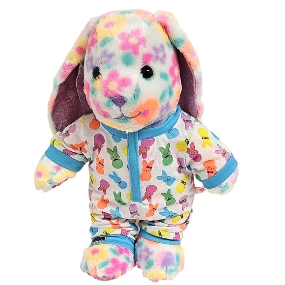 Build-a-Bear 2022 Floral Plush Bunny Original BAB Bunny Peeps Pajamas 16" - Picture 4 of 12